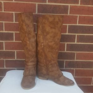 Not Rated Yoko Western Tan Riding Boots